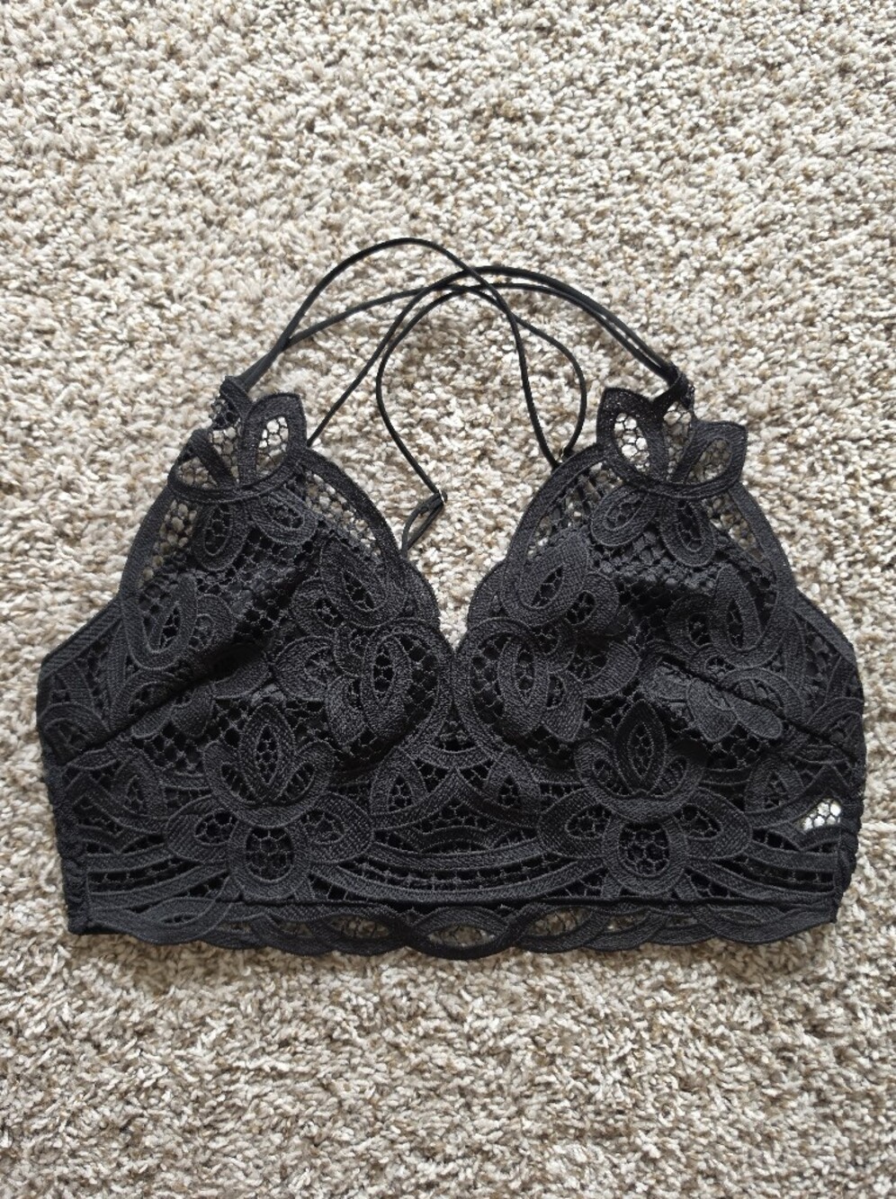 High-Neck Lace Bralette